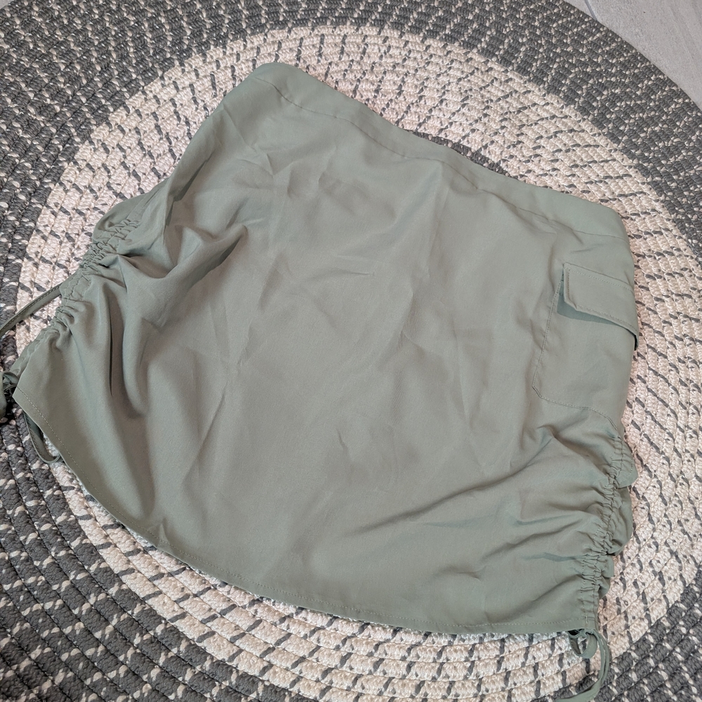 Green Drawstring Skirt